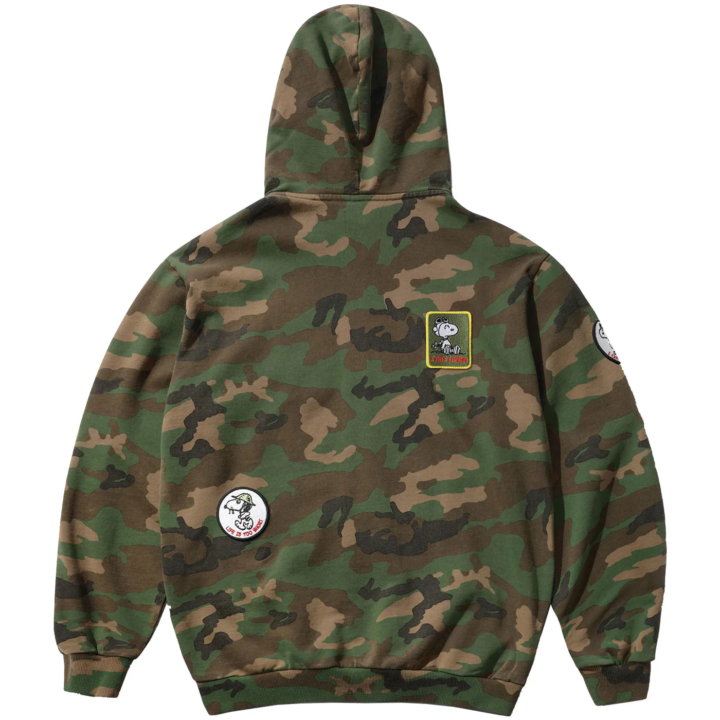 Butter Goods X Peanuts Patches Zip Up Hood - Washed Camo - Image 2