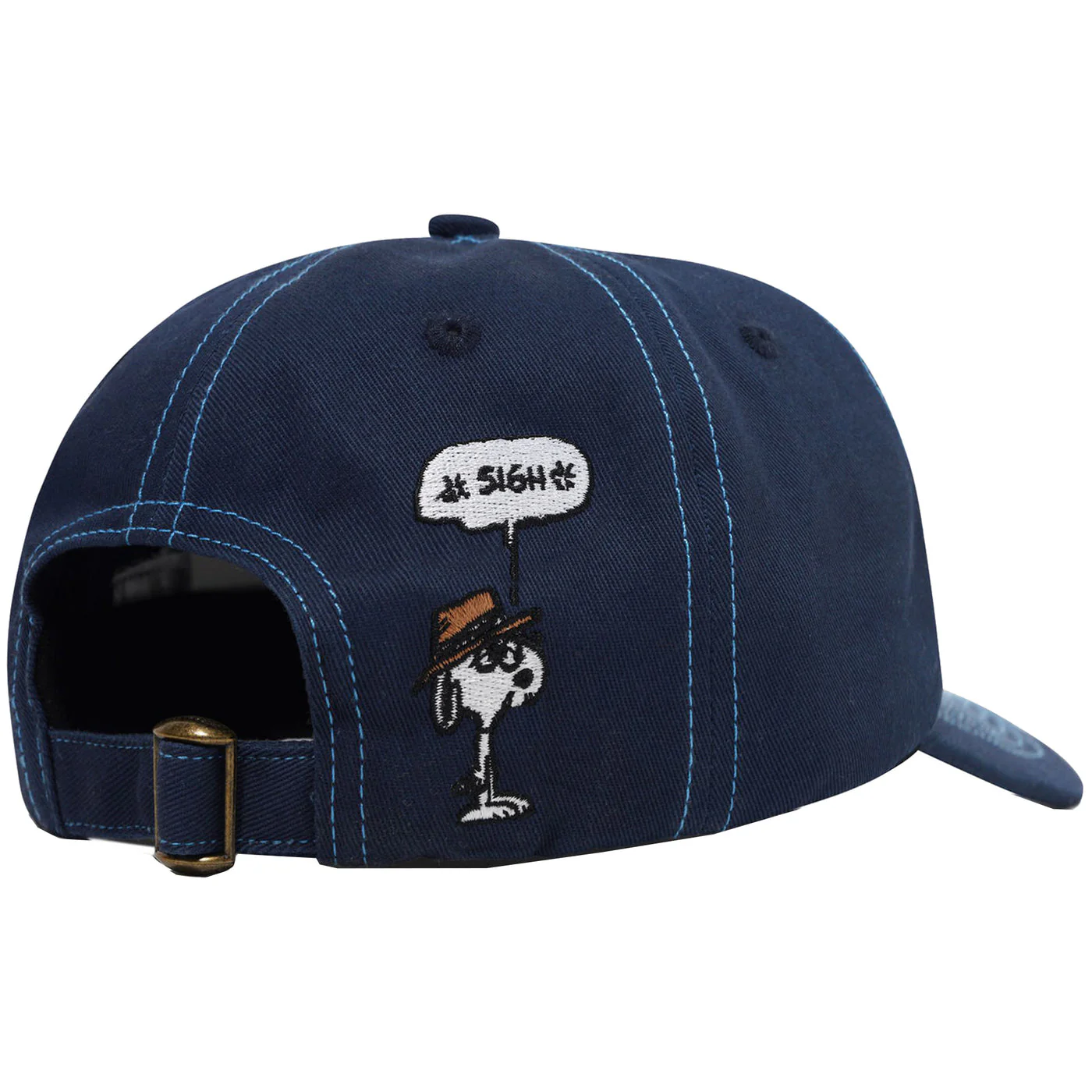 Butter Goods X Peanuts Spike 5 Panel Cap - Navy / Light Blue - Image 2