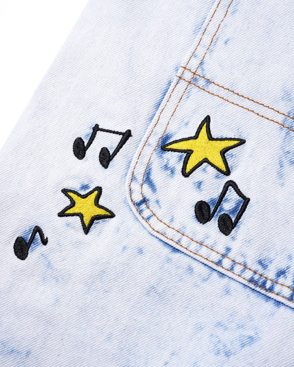 Butter Goods x The Smurfs Harmony Denim Pants - Bleach Dye Indigo - Image 5