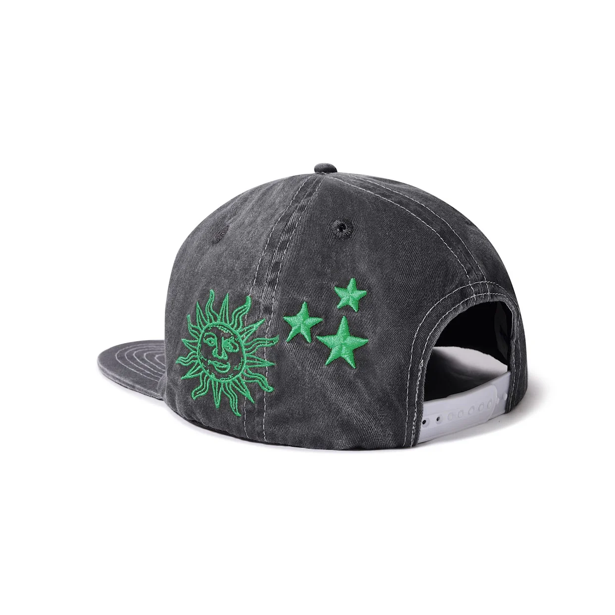 Butter Goods Zodiac Shallow Snapback Cap - Washed Black - Image 3