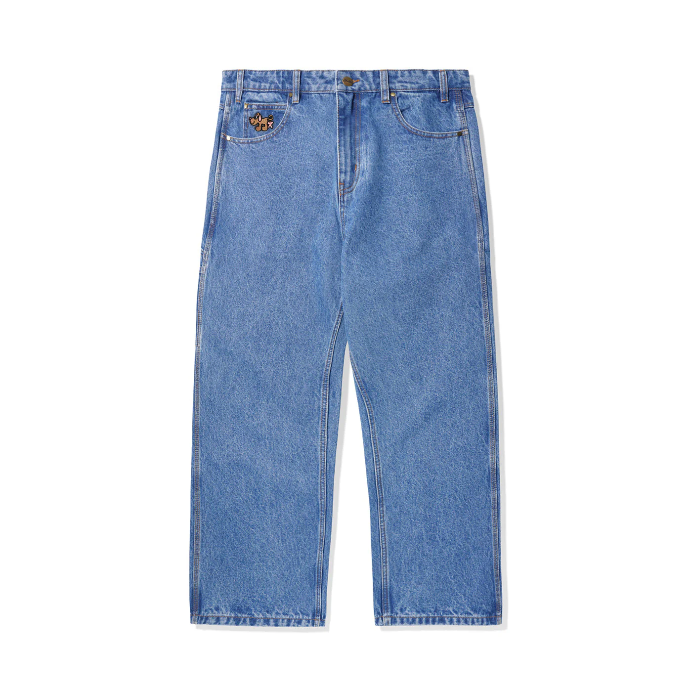 Butter Goods Pooch Relaxed Denim Jeans Washed Indigo - Image 4