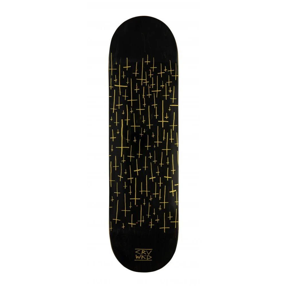 Carve Wicked Satanic Panic Skateboard Deck Black Woodstain - 8.75