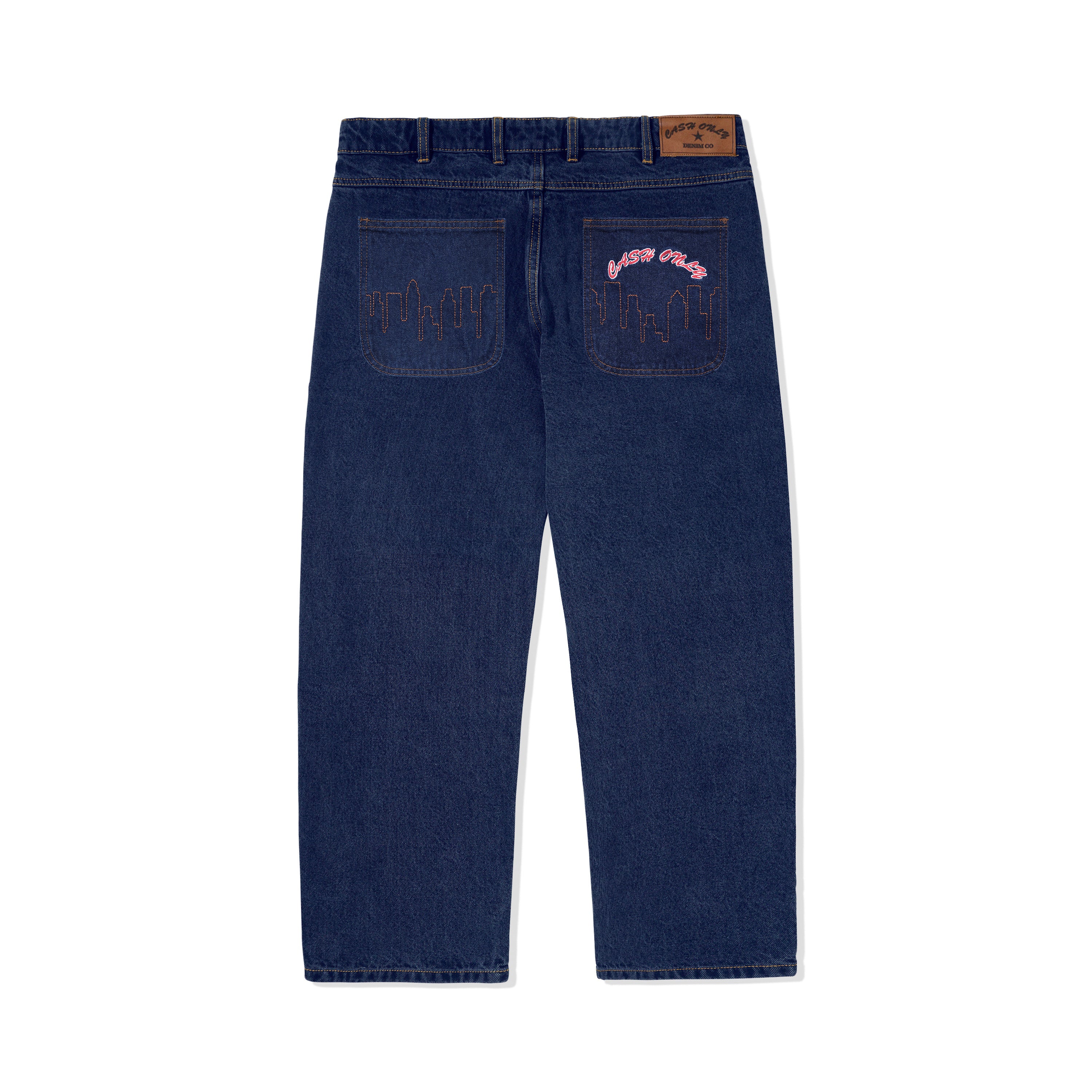 Cash Only Logo Baggy Denim Jeans - Raw Indigo - Image 2