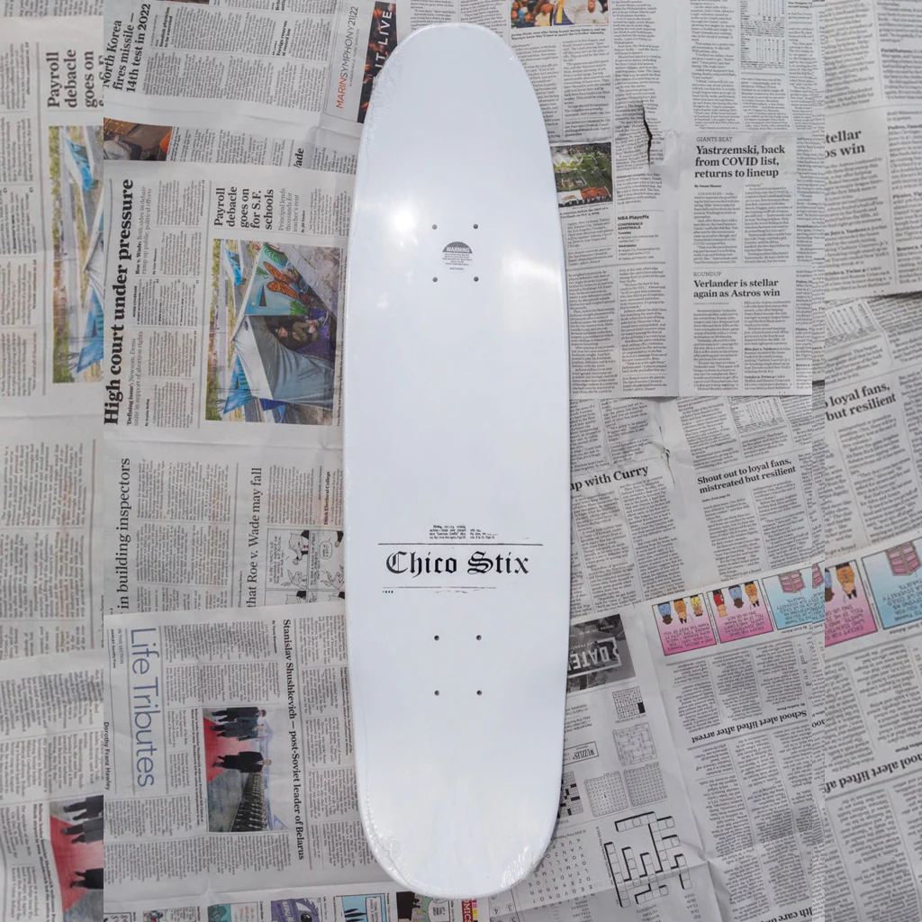 Chico Stix News Flyer Big Boy 90's Shape - 8.75 x 32" (White Dipped) - Image 2