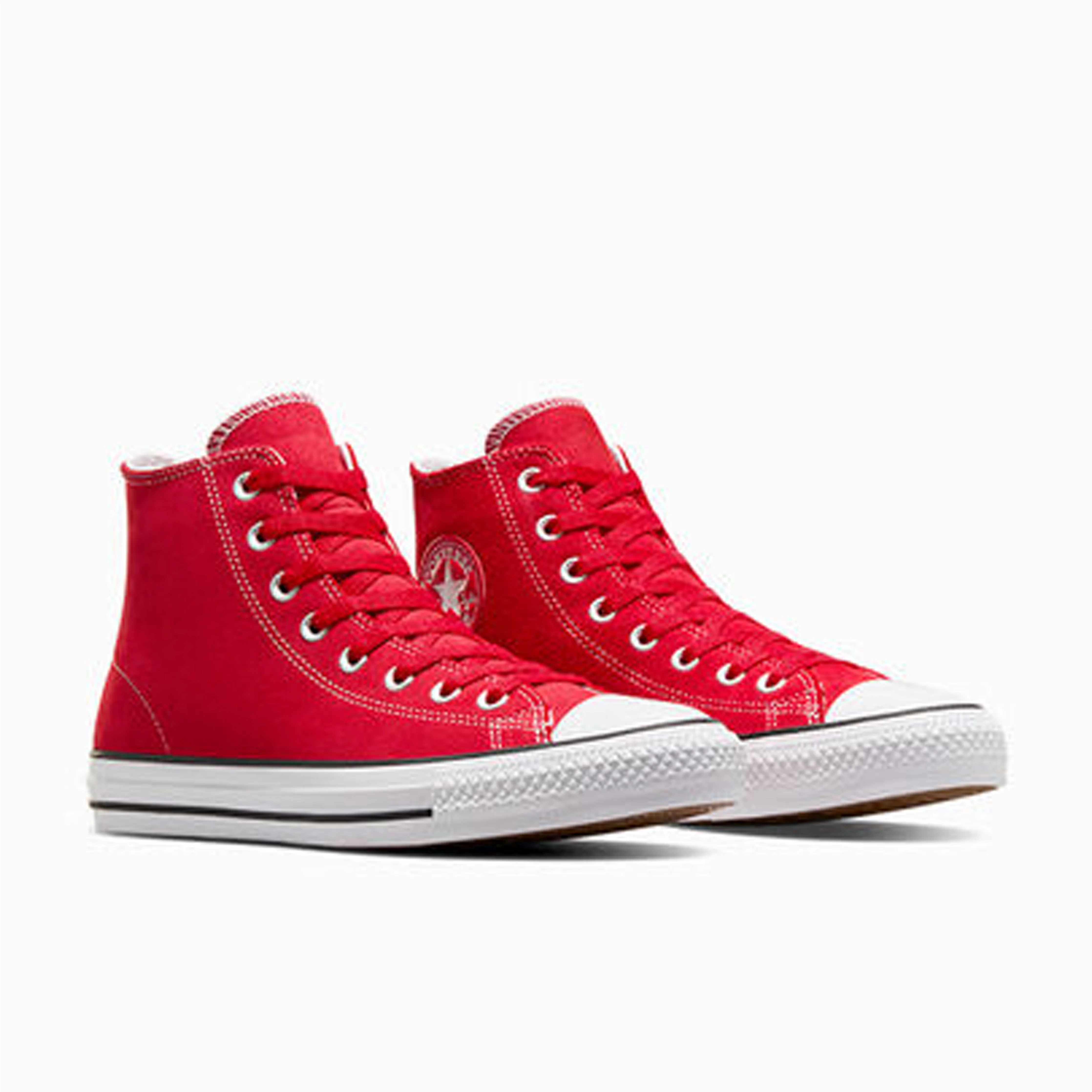 Converse CONS Chuck Taylor All Stars Pro Hi Skate Shoes - Red / White - Image 3