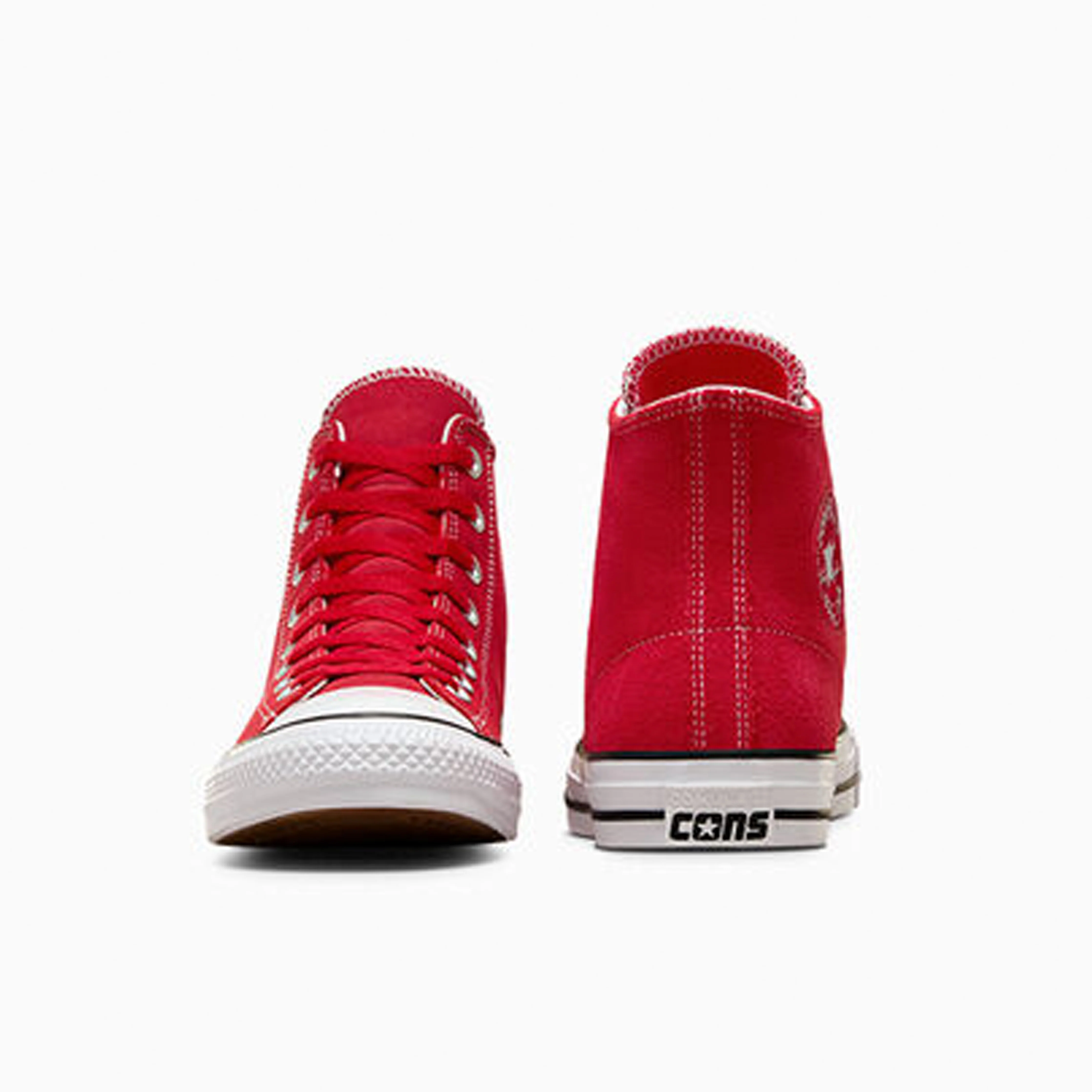 Converse CONS Chuck Taylor All Stars Pro Hi Skate Shoes - Red / White - Image 6