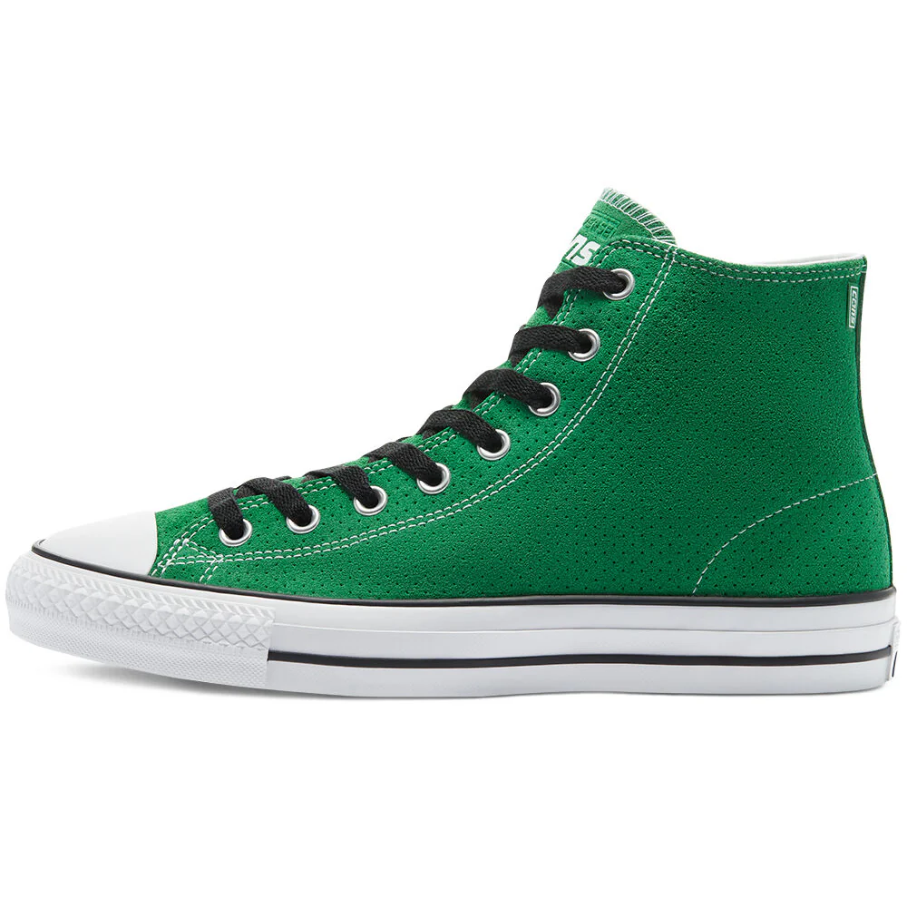 Converse Cons Perforated Suede CTAS Pro High Top Shoes - Green/Black/White - Image 2