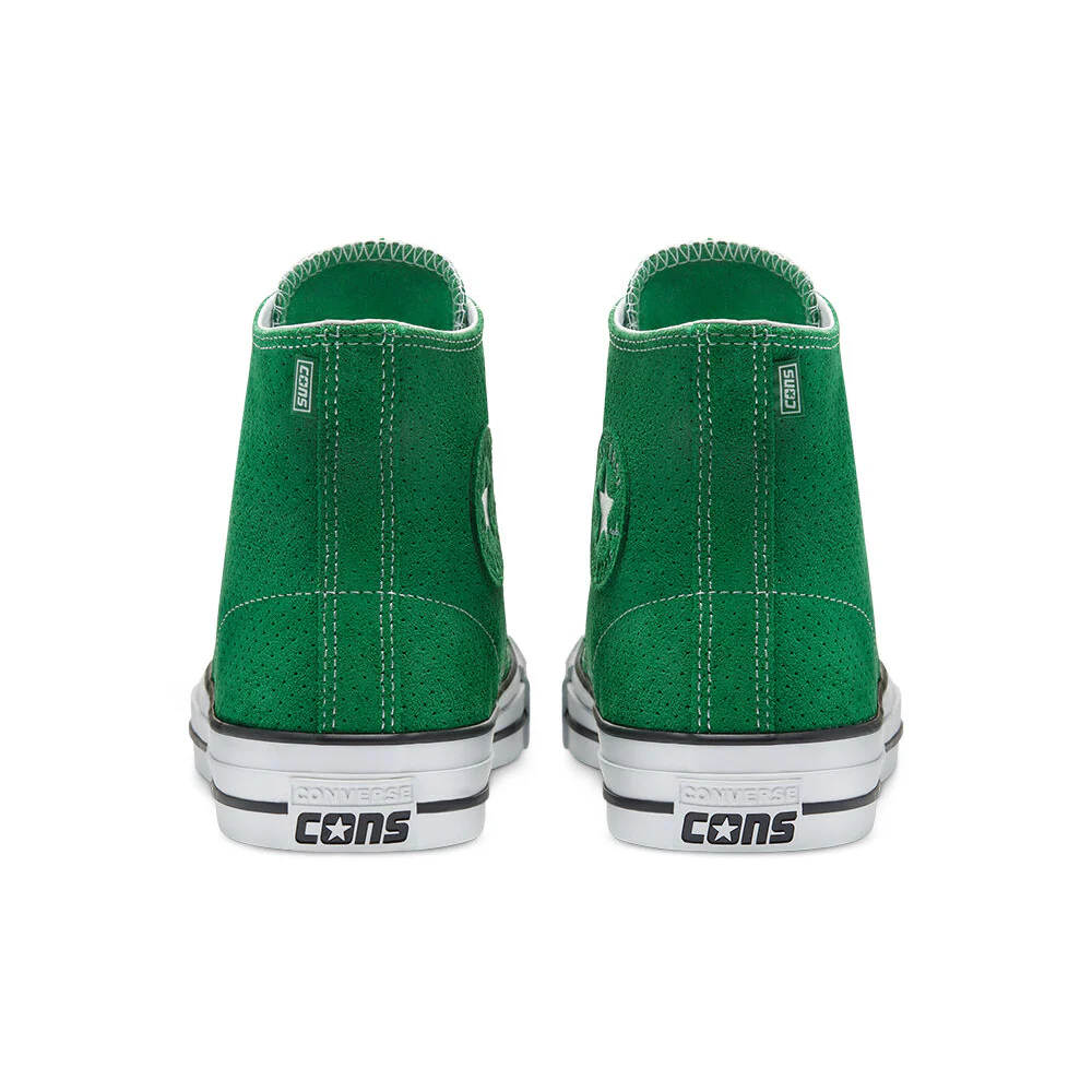 Converse Cons Perforated Suede CTAS Pro High Top Shoes - Green/Black/White - Image 5