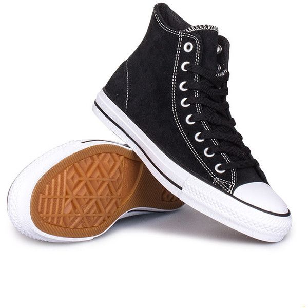 Converse CONS Chuck Taylor All Stars Pro Hi Skate Shoes - Black/Black/White - Image 3