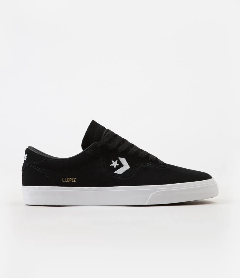 Converse Louie Lopez Pro Ox Shoes Suede - Black/Black/White