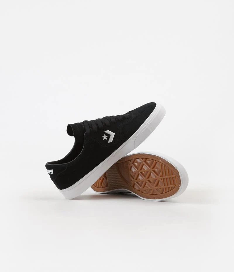 Converse Louie Lopez Pro Ox Shoes Suede - Black/Black/White - Image 4