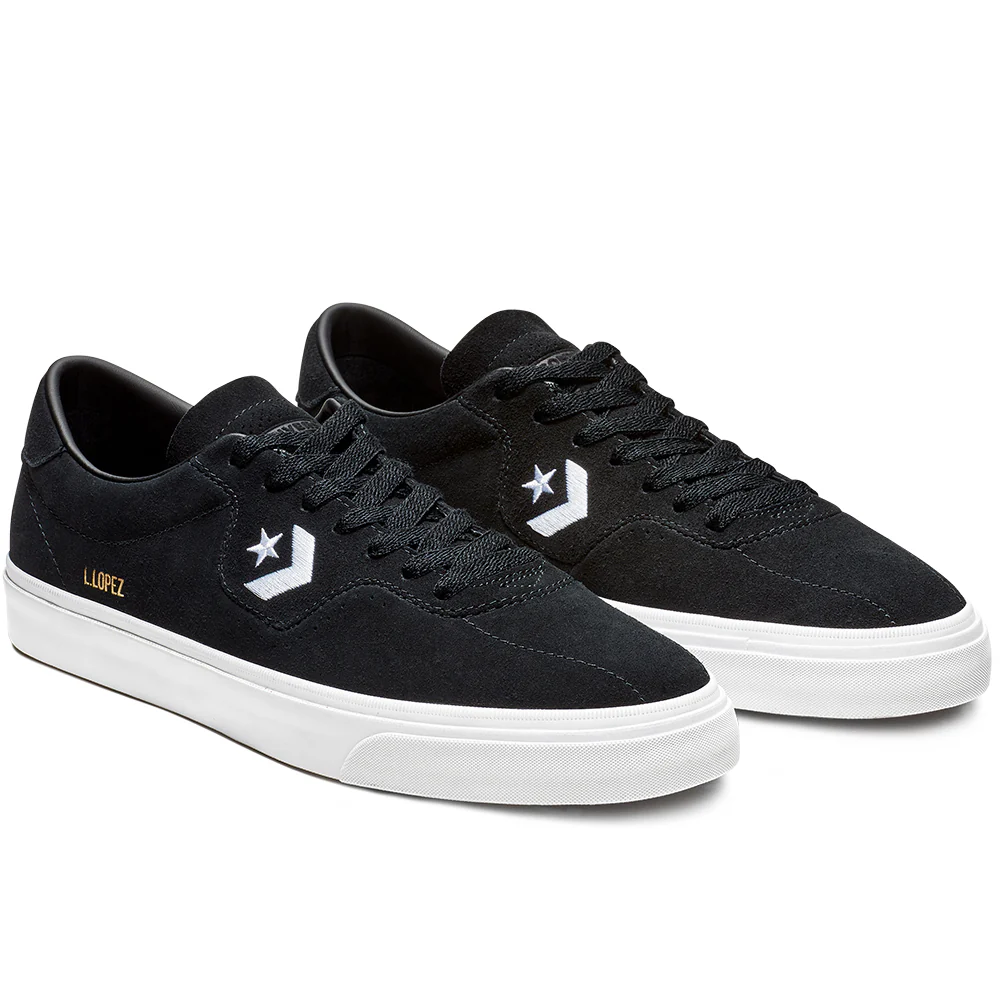 Converse Louie Lopez Pro Ox Suede Shoes - Black / White - Image 3