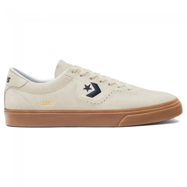Converse Louie Lopez Pro Ox Suede Shoes - Egret/Obsidian/Gum