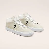 Converse Louie Lopez Pro Suede Mid Skateboard Shoes - White/Black/White - Image 2