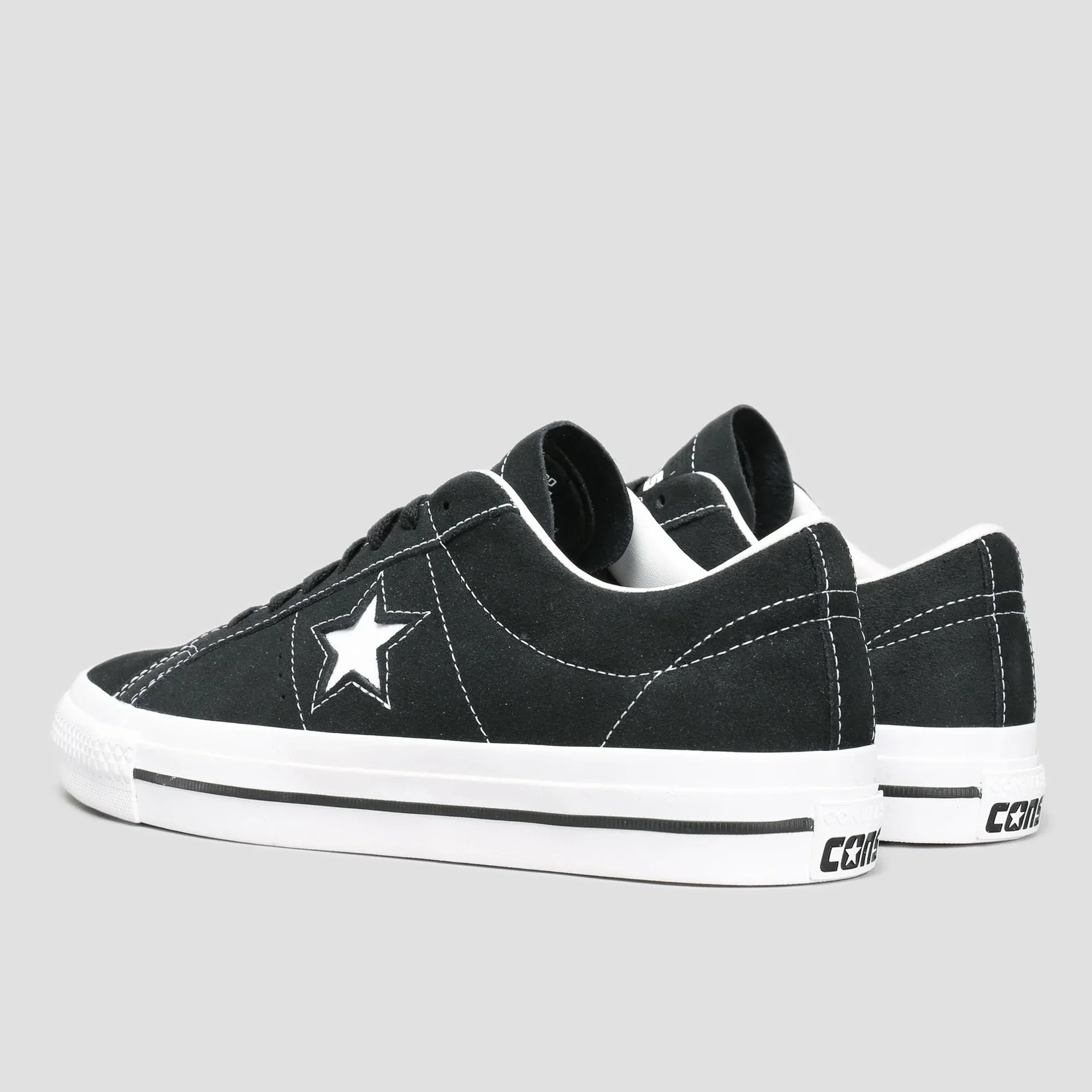 Converse CONS One Star Pro Ox Skateboarding Shoes - Black / White - Image 5