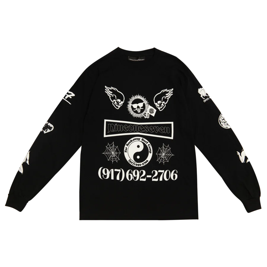 917 Collage L/S Tee - Black - Image 2