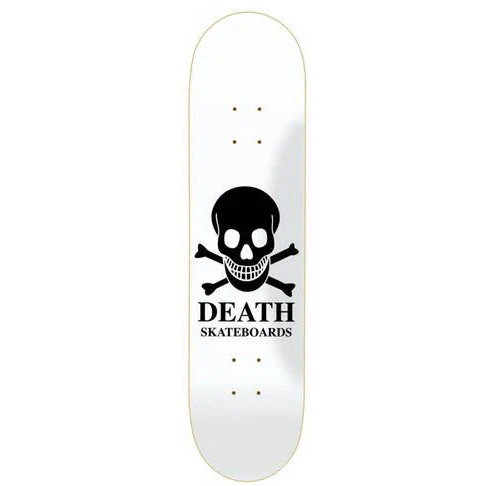 Death Skateboards OG Skull Skateboard Deck - White/Black - 8.5