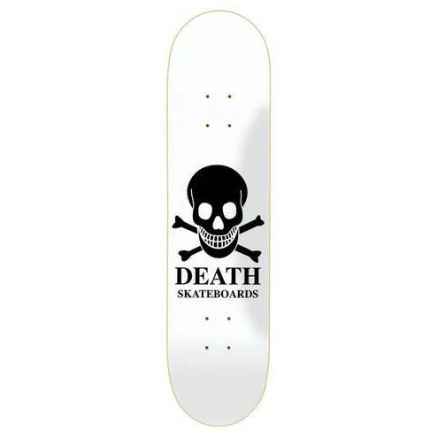 Death Skateboards OG Skull Skateboard Deck - White/Black - 9.0