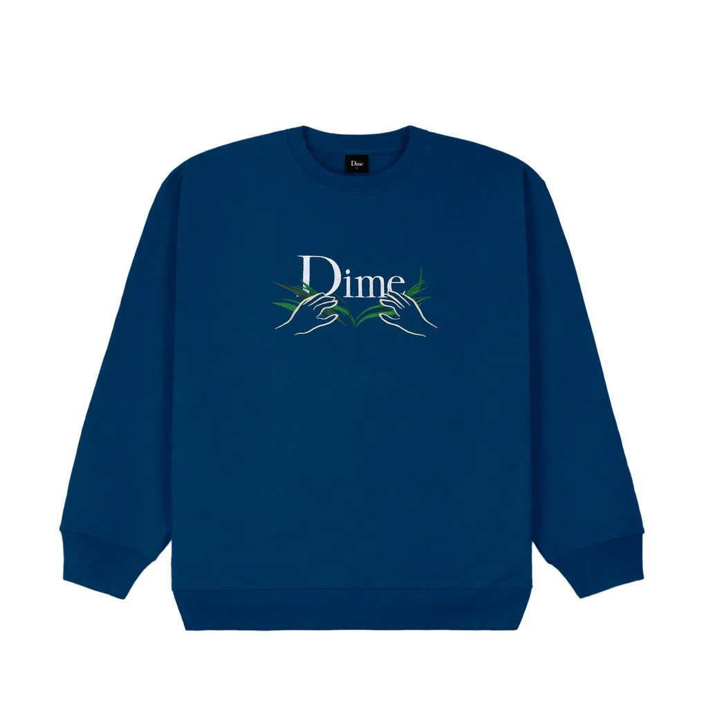 Dime MTL Classic Grass Crewneck Navy