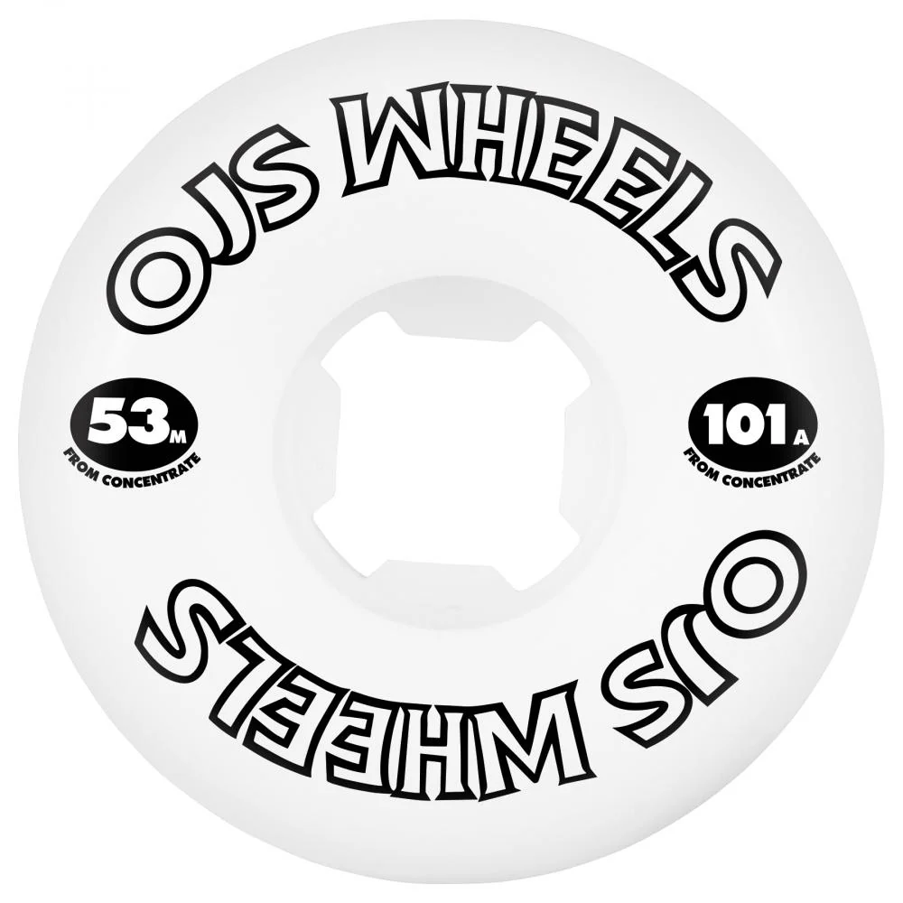 OJ Wheels From Concentrate Hardline 101A White Skateboard Wheels - 53mm - Image 2