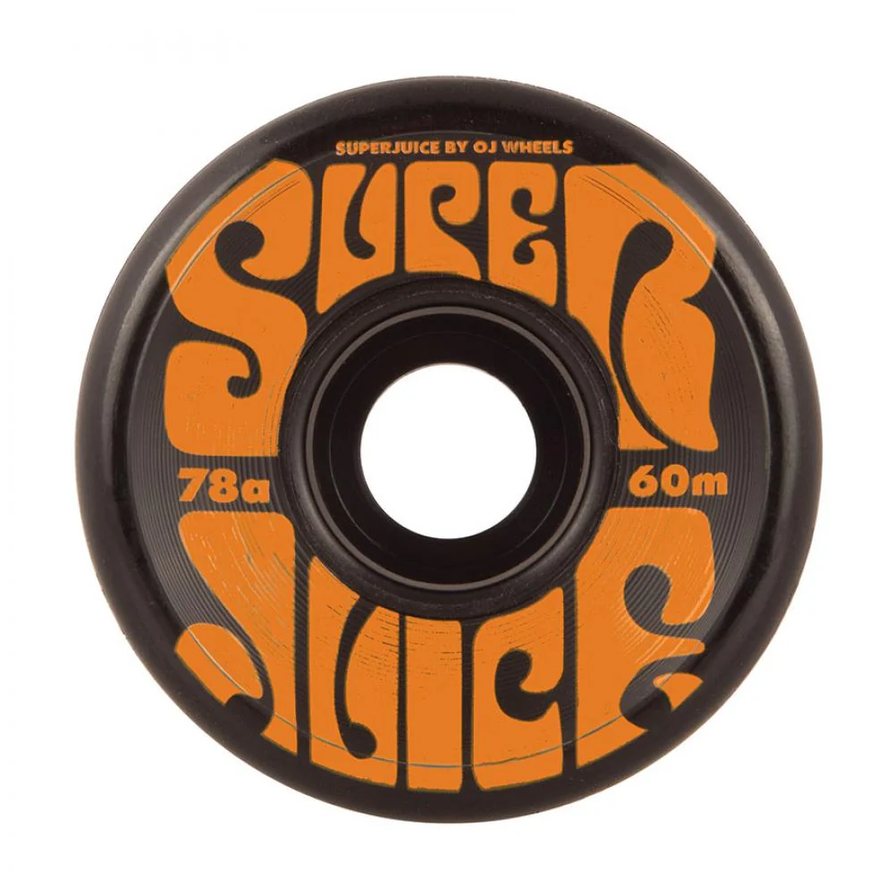 OJ Wheels Super Juice 78A Skateboard Wheels Black - 60mm