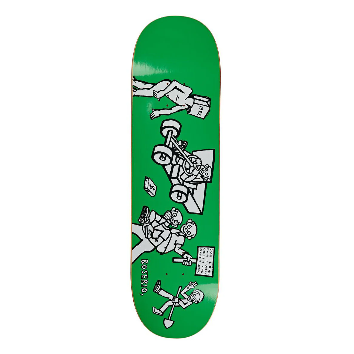 Polar Skate Co Nick Boserio Cash Is Queen Green Skateboard Deck - 7.875 - Image 4