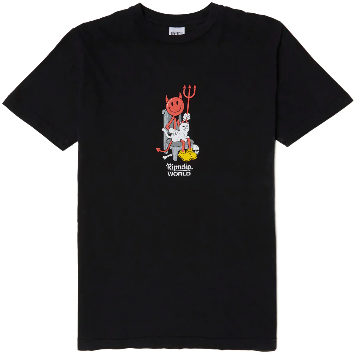 Rip N Dip x World Industries Devilman & Nerm Tee - Vintage Black