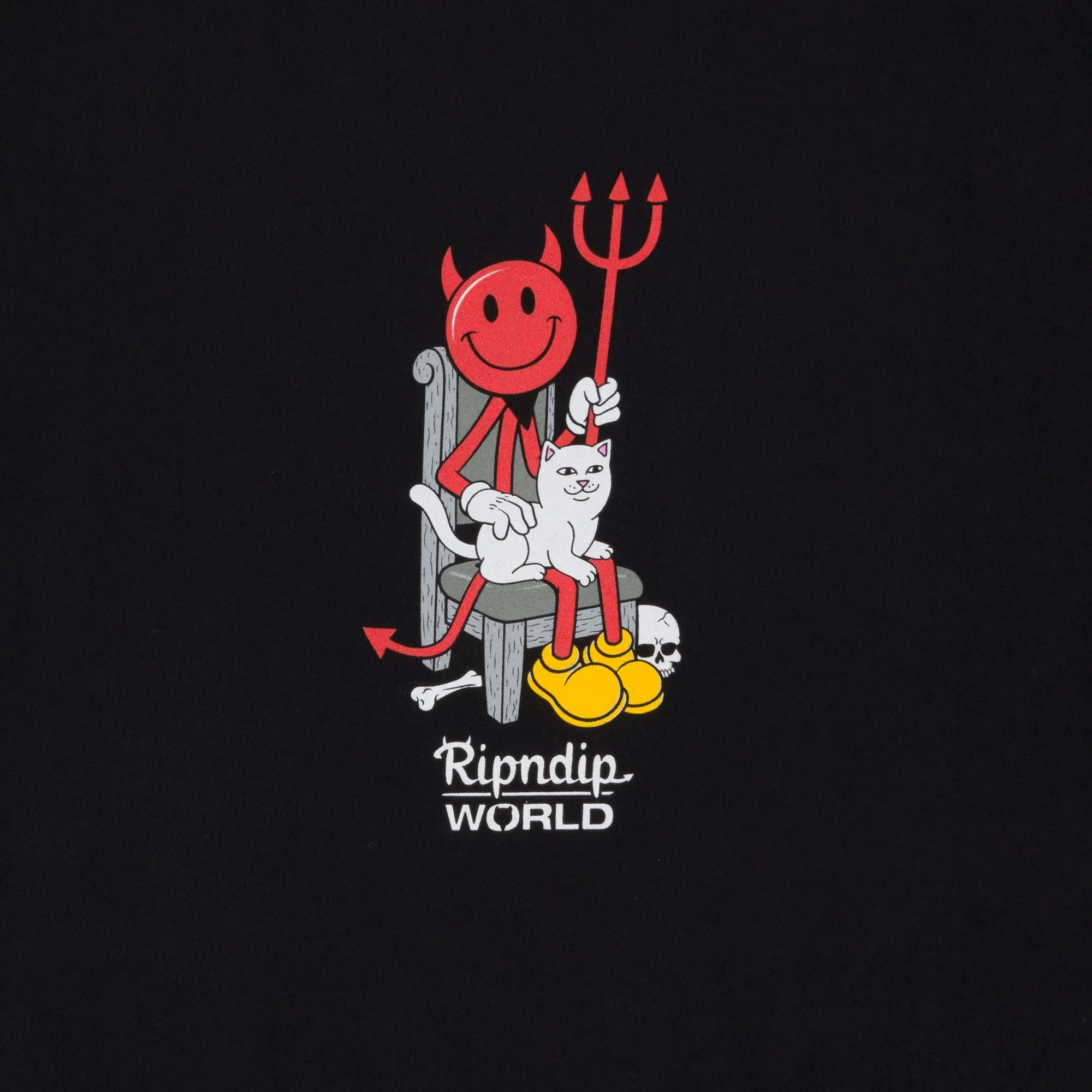 Rip N Dip x World Industries Devilman & Nerm Tee - Vintage Black - Image 2