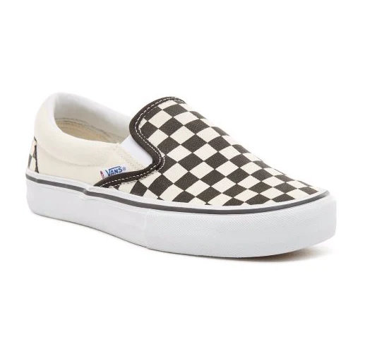 Vans Slip-On Pro Skateboarding Shoe - Checkerboard/Black/White - Image 3