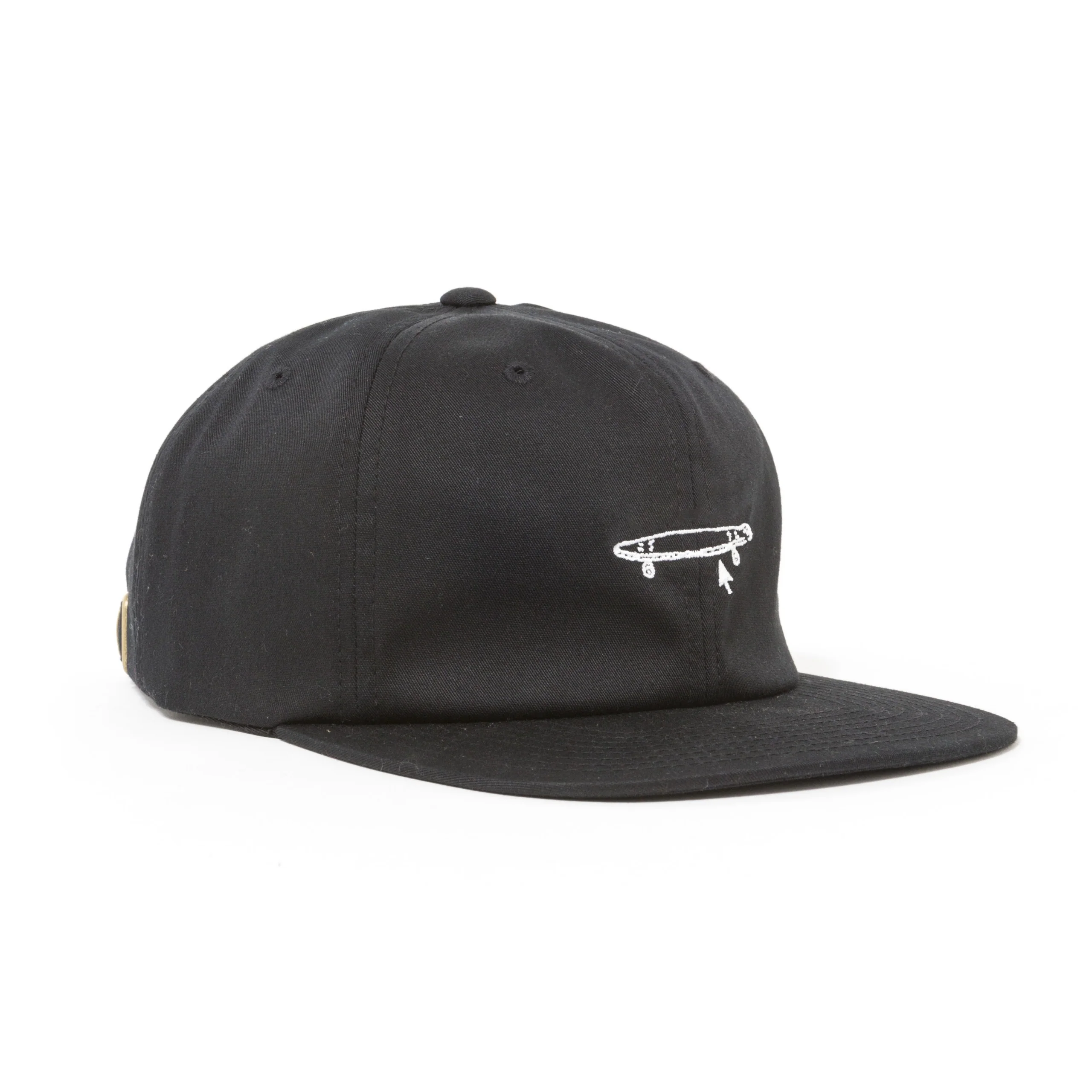 Crailtap Logo 6 Panel Strapback Cap - Black