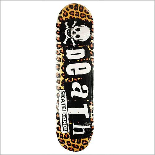 Death Skateboards Leopard Punk Skateboard Deck 8.6