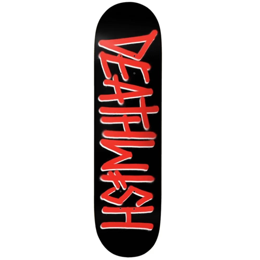 Deathwish Deathspray Black/Red Skateboard Deck - 8.00