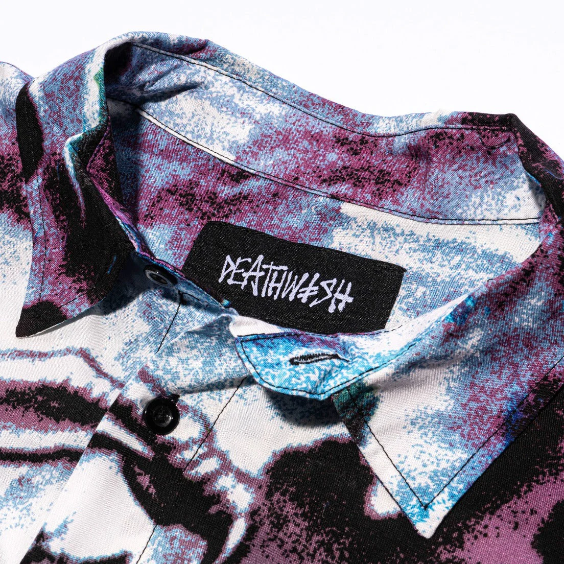 Deathwish Inferno Rayon Button Up Shirt - All Over Print - Image 3