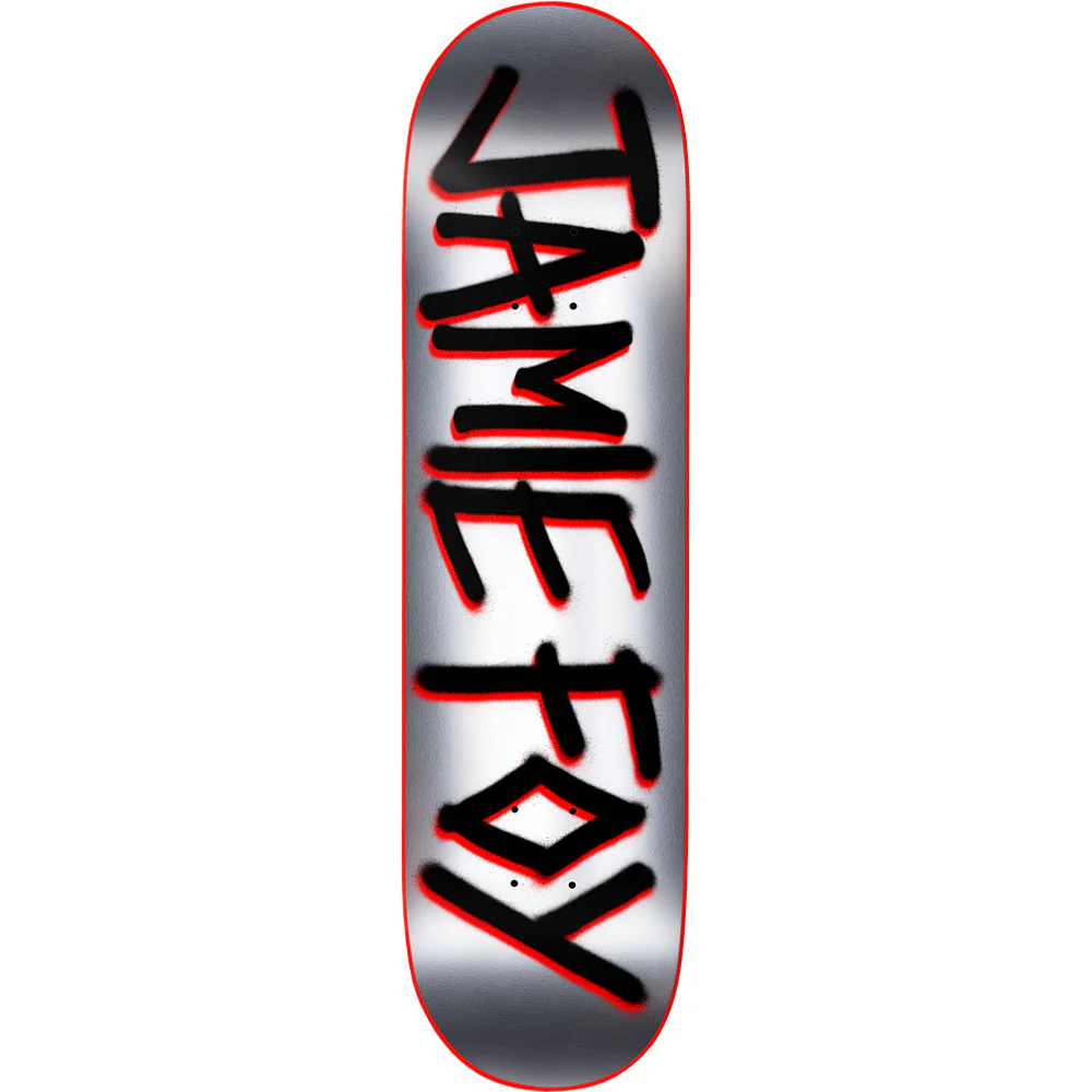Deathwish Jamie Foy Gang Name Skateboard Deck Dipped Red/Silver - 8.00