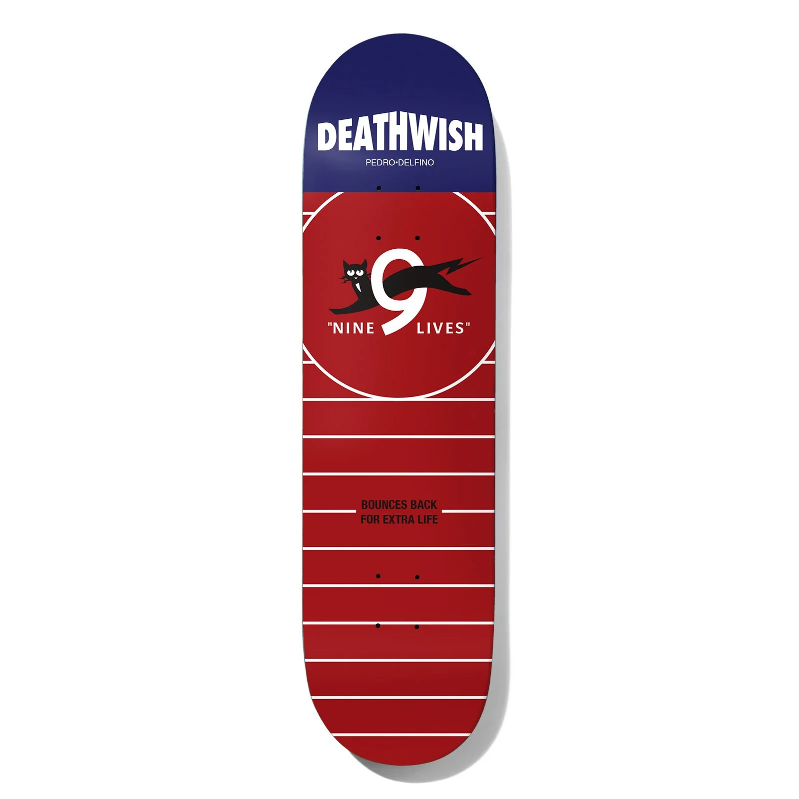 Deathwish Skateboards Pedro Delfino Nine Lives Skateboard Deck - 8.5