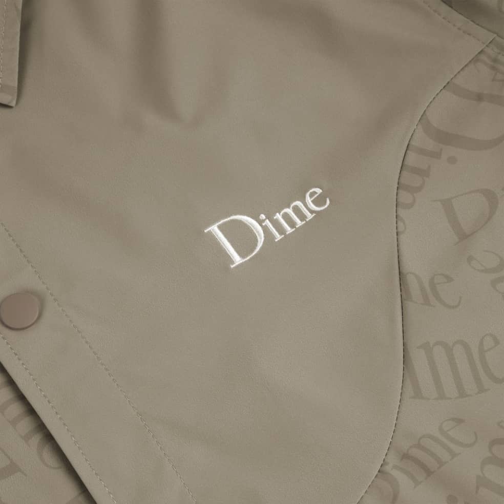 Dime MTL Allover Coach Jacket Tan - Image 3