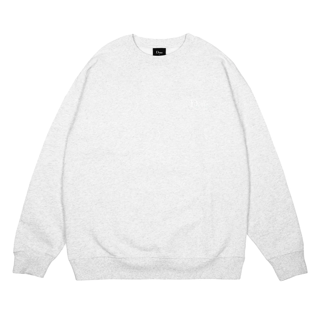 Dime Classic Small Logo Crewneck - Ash