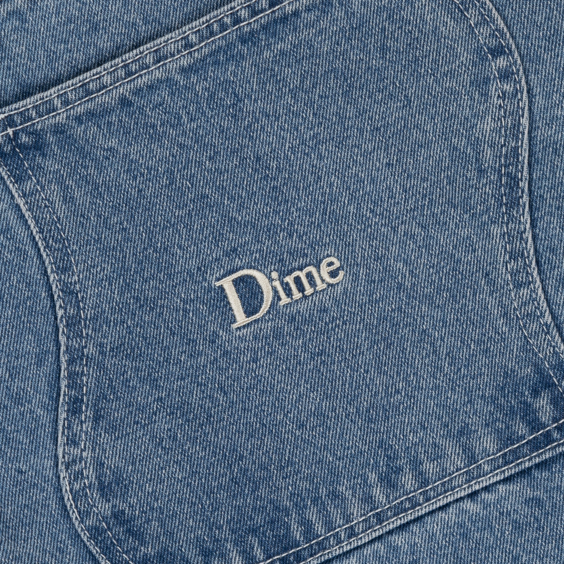 Dime MTL Baggy Denim Pants - Washed Blue - Image 4