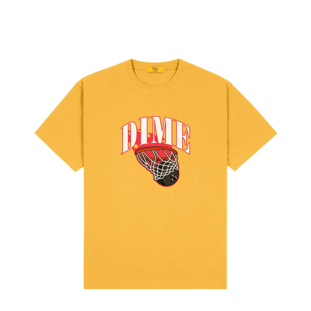 Dime MTL BasketBowl T-Shirt - Dark Yellow