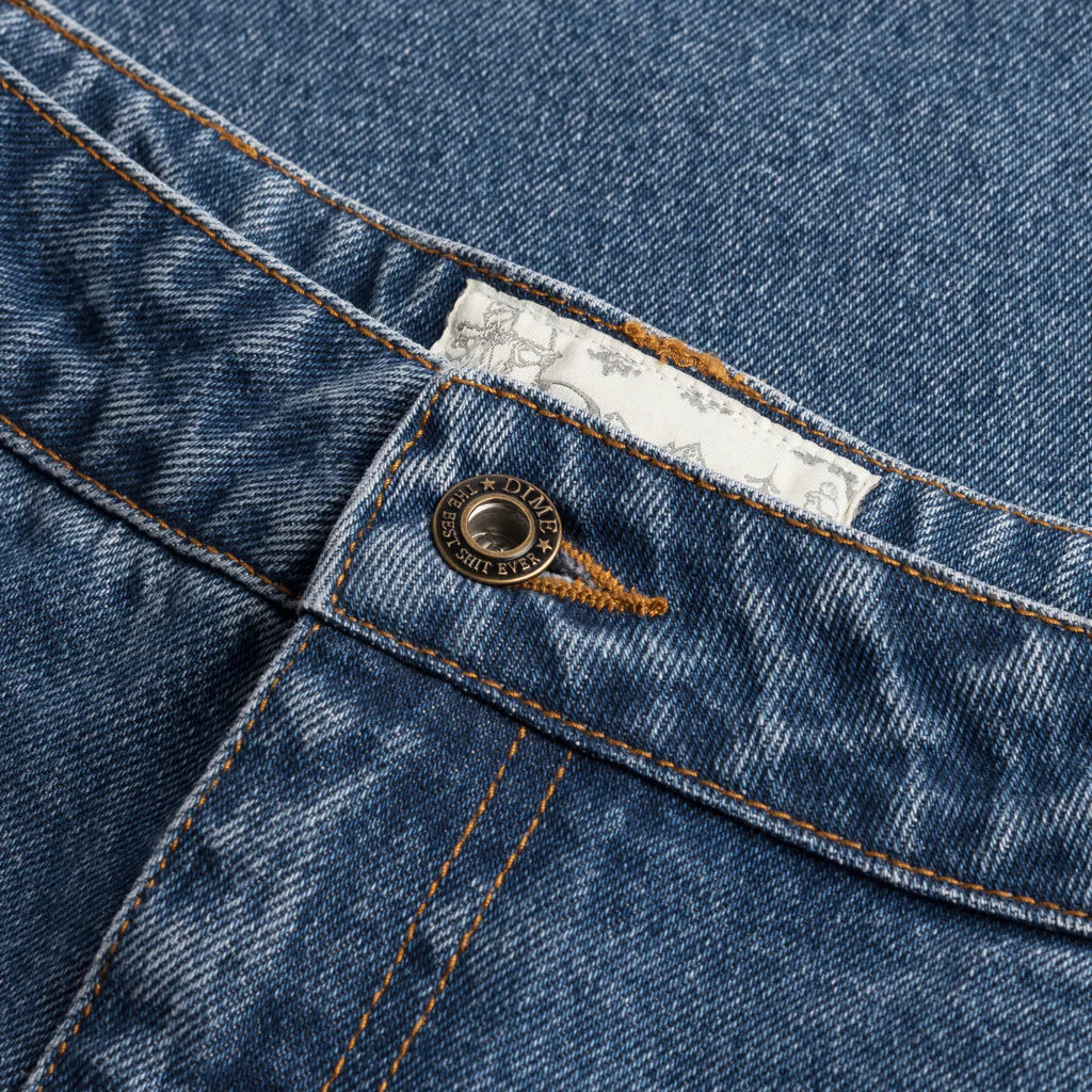 Dime MTL Classic Baggy Denim Pants - Indigo Washed - Image 3