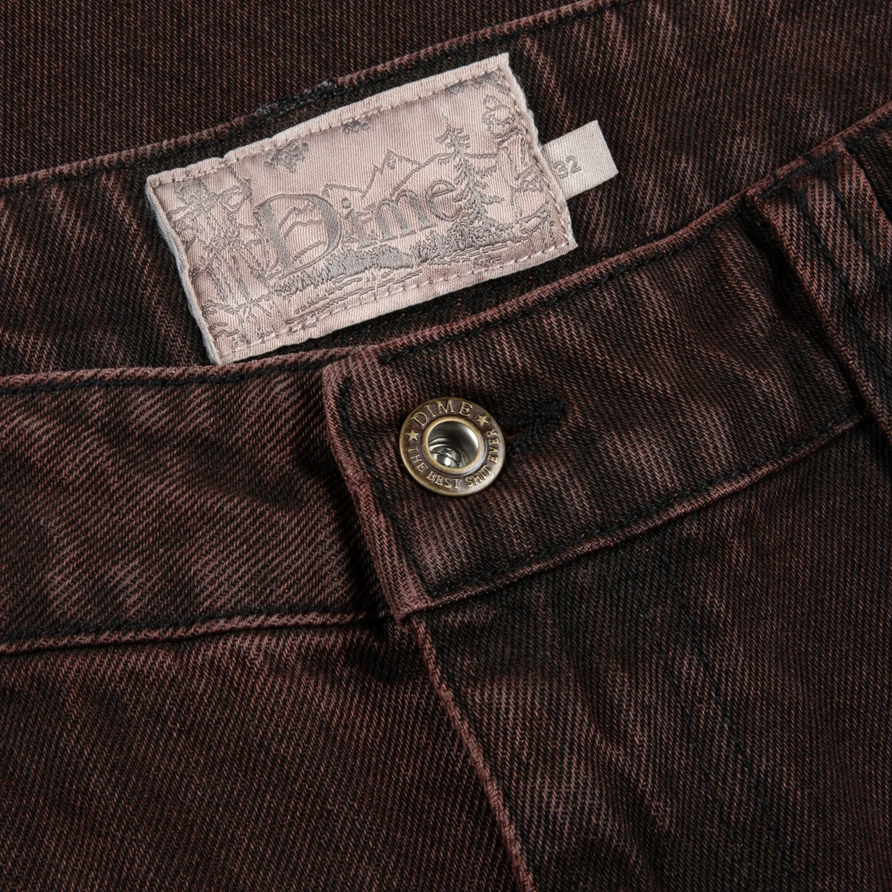 Dime MTL Classic Baggy Denim Pants - Sandblasted Copper - Image 2