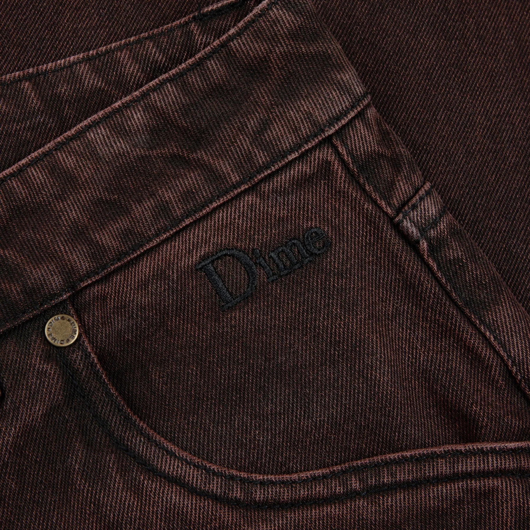 Dime MTL Classic Baggy Denim Pants - Sandblasted Copper - Image 3