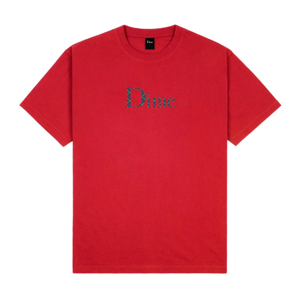Dime MTL Classic Plaid T-Shirt Cherry