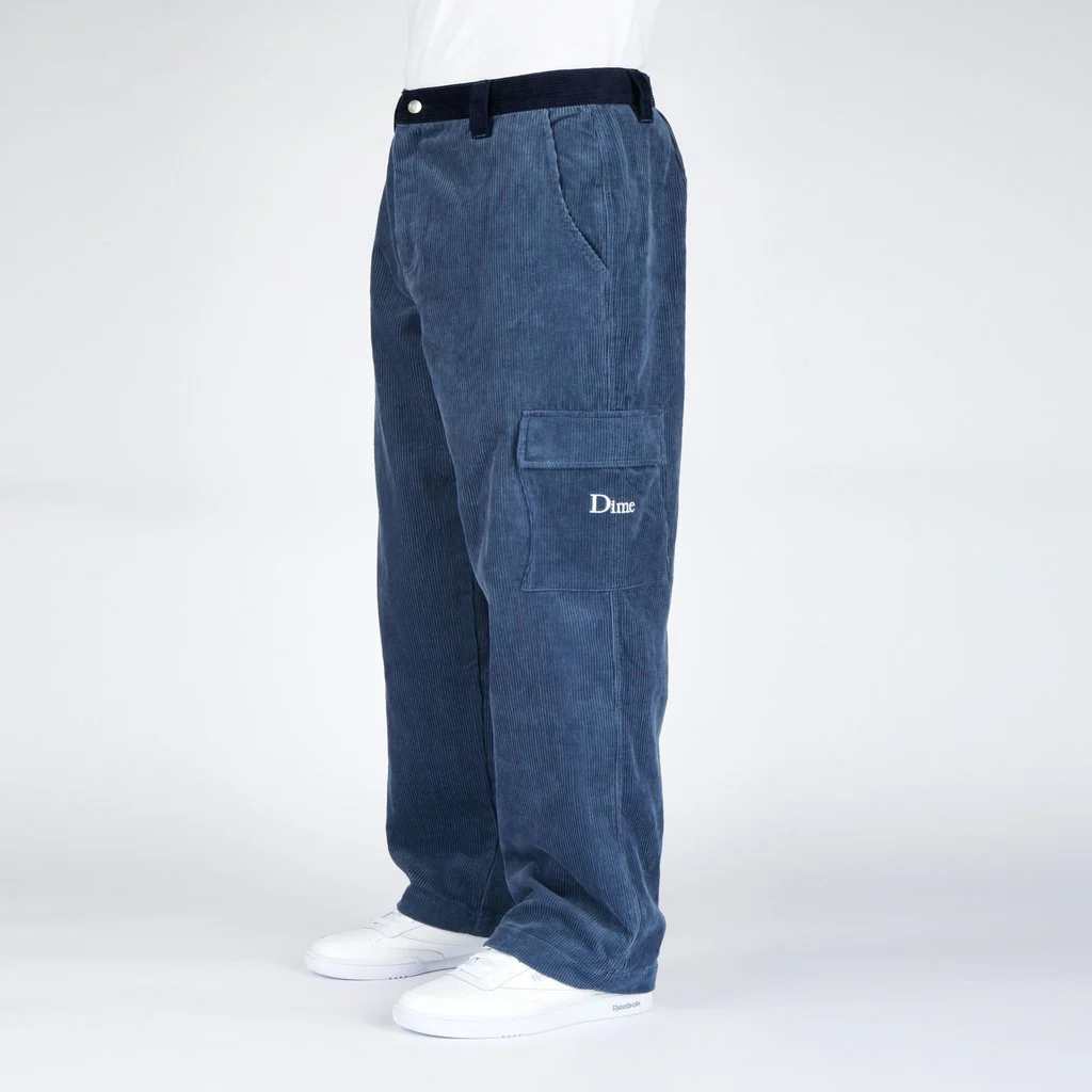 Dime MTL Corduroy Cargo Pants Navy - Image 7
