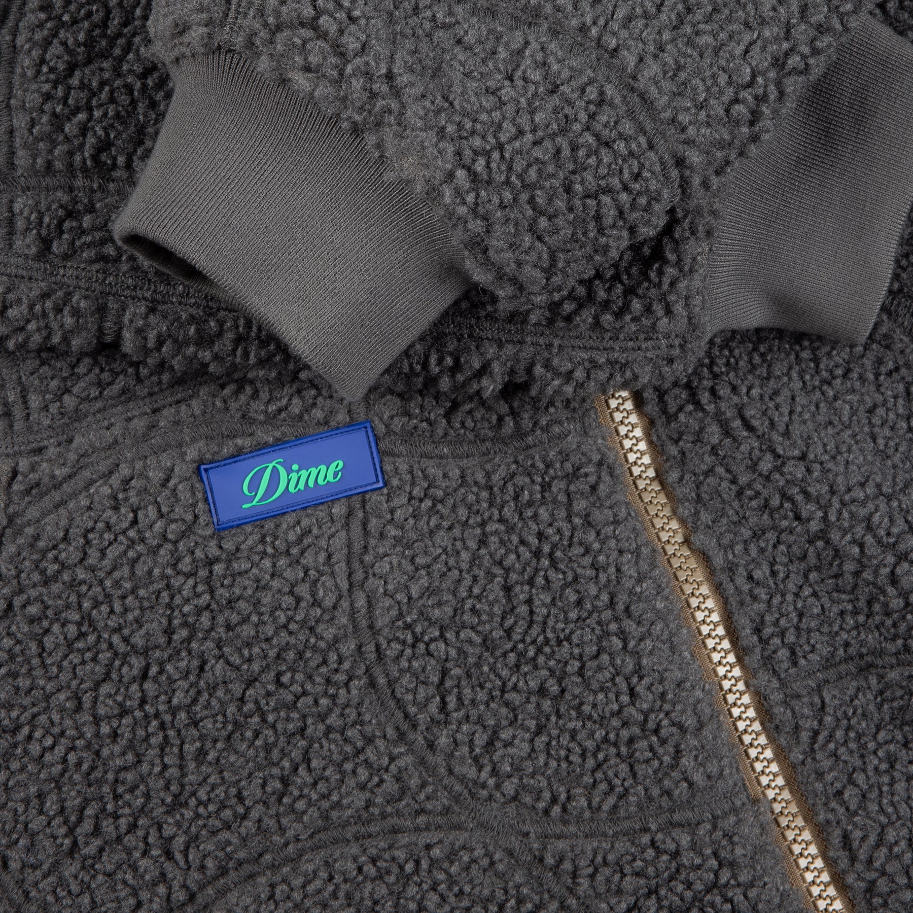 Dime MTL Coverstitch Sherpa Fleece - Charcoal - Image 3