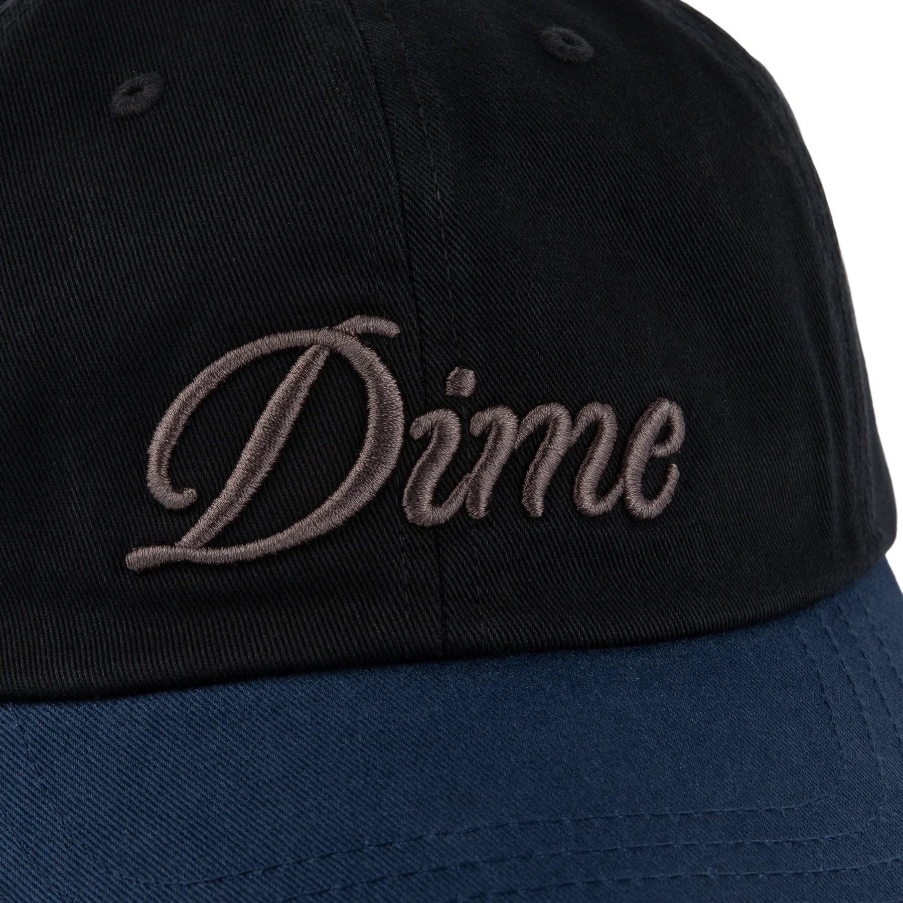 Dime MTL Cursive Low Pro Cap - Black / Midnight - Image 2