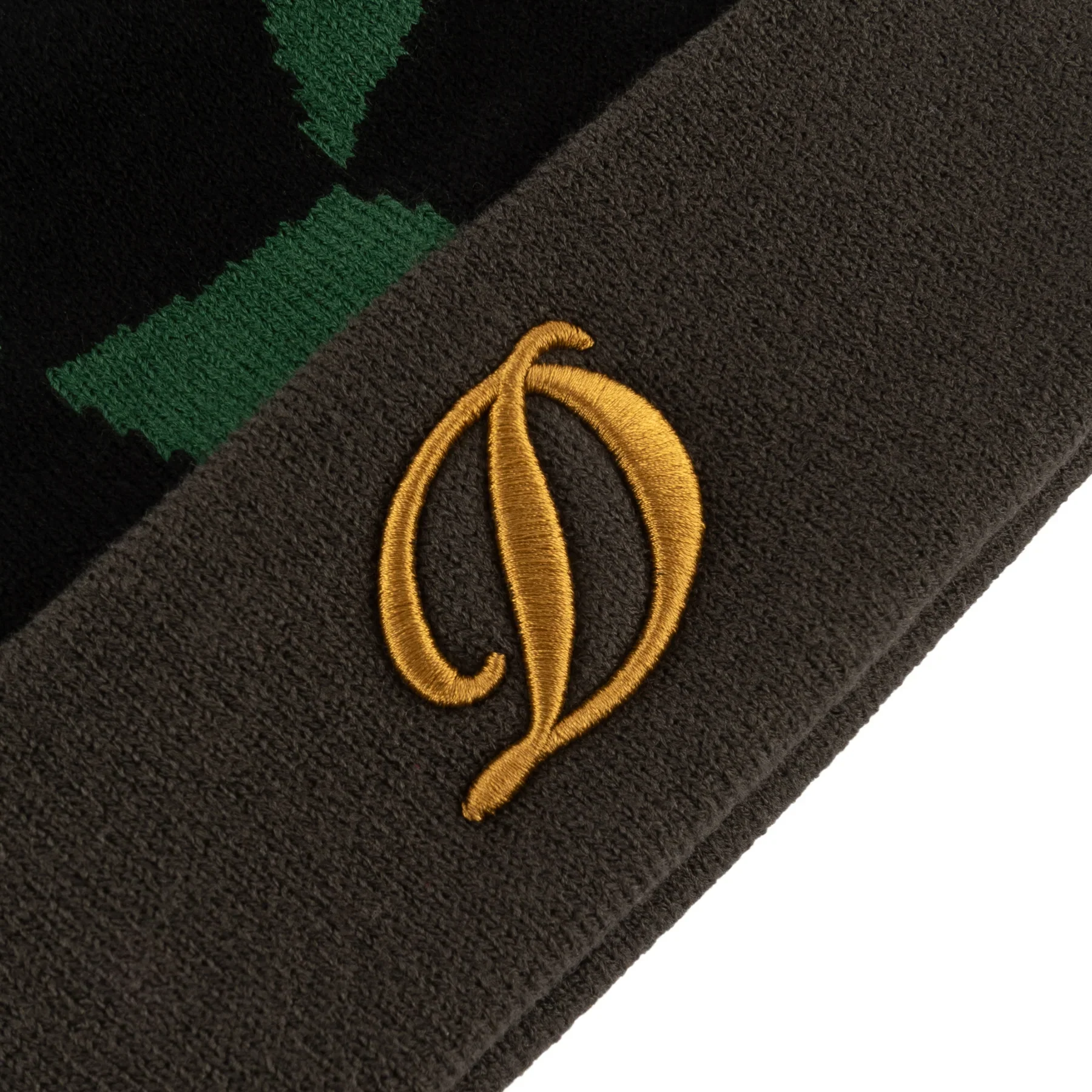 Dime MTL D Checkered Beanie - Forest Green - Image 2