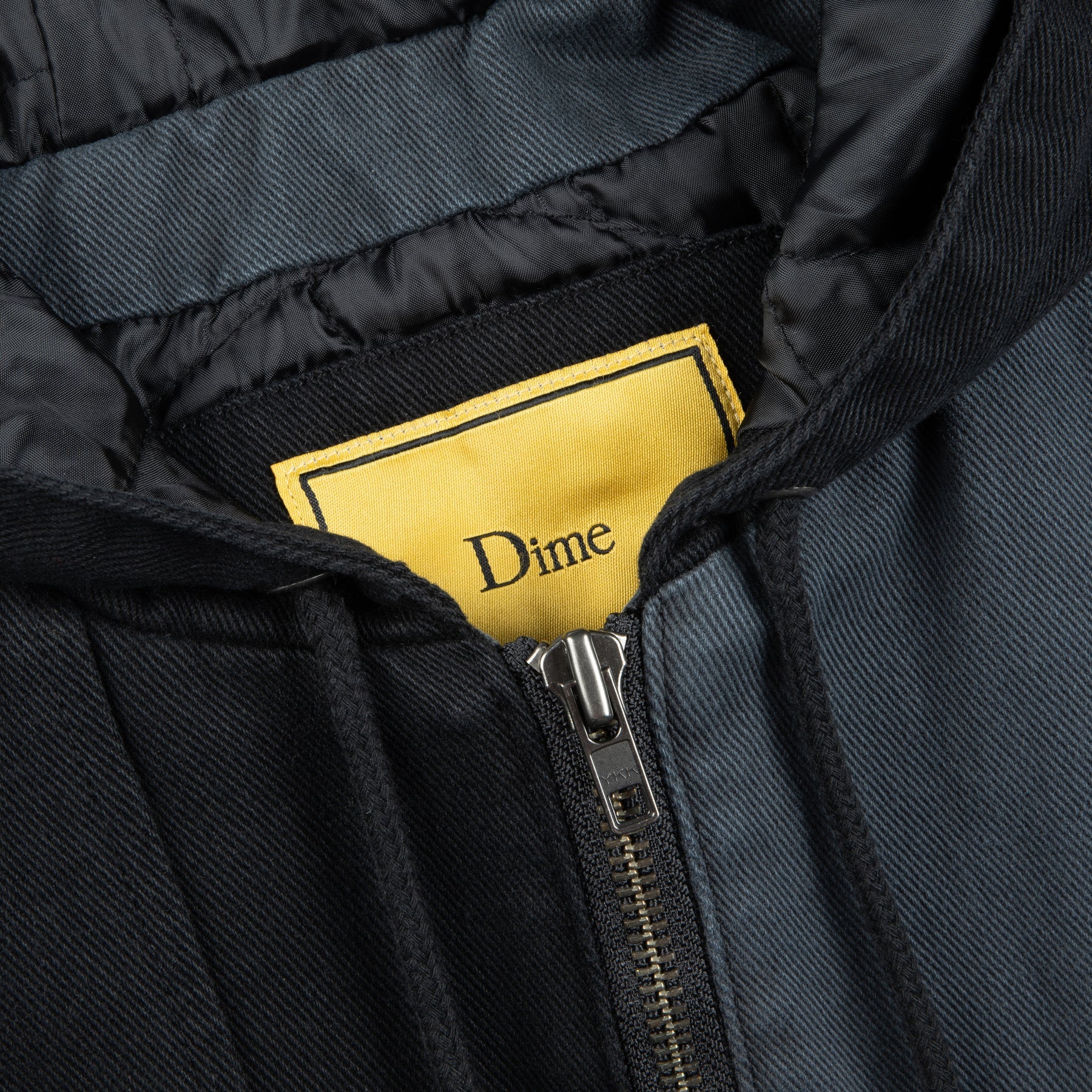 Dime MTL Panel Denim Hooded Bomber - Charcoal - Image 3