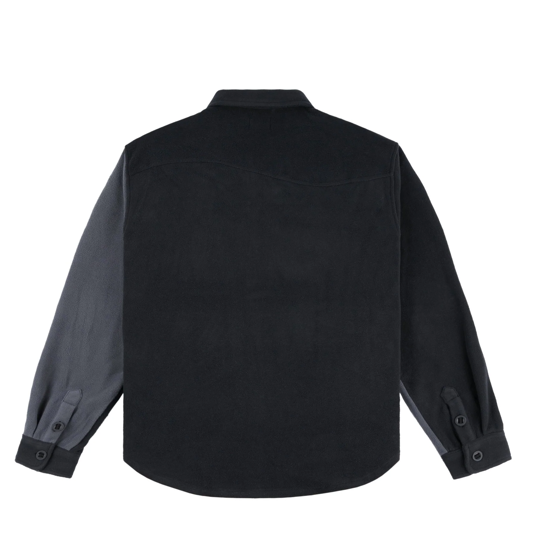 Dime MTL Polar Fleece Button Up Shirt - Black - Image 2