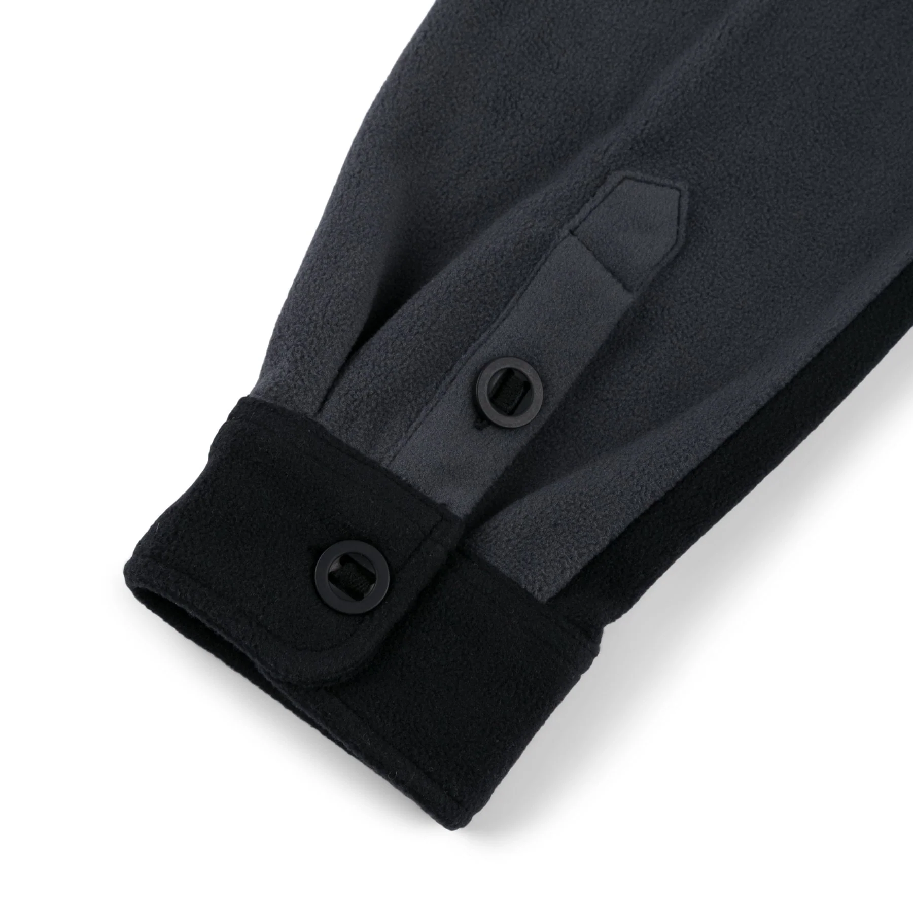 Dime MTL Polar Fleece Button Up Shirt - Black - Image 5